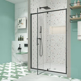 32-36" W x 72" H Piovt Swing Glass Shower Door,Pivot Frame Sliding Shower Door with 1/4" Clear W2122P298100