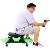 Rolling Detailing Creeper Seat, Roller Mechanic Detailing Utility Seat, Rolling Mechanic Stool with W465P204937