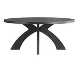 Round Coffee Table, 31.5 Inch Circular Center Table with Curved Cross Legs, Melamine Laminated MDF 68345383