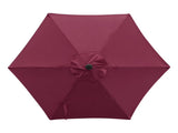 7.5ft Patio Umbrella with Crank Handle, Outdoor Market Umbrella with 6 Sturdy Umbrella Ribs 05501578