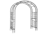 134*59*213cm Double Layer Iron Art Arc Top Iron Arch Black 57071118