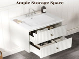 24'' Bathroom with Sink Set, Floating Bathroom Storage Cabinet with Doors and Drawers, Modern 40241163