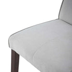 ZUN Beige Linen Upholstered Dining Chair High Back, Armless Accent Chair with Wood Legs, Set Of 2 W1516P182408