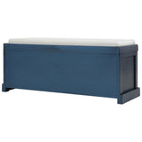 Rustic Storage Bench with 3 Removable Classic Rattan Basket , Entryway Bench with Removable Cushion 76490298