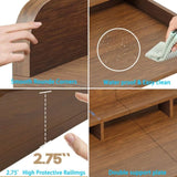 Washer Dryer Countertop, Laundry Wood Shelf Topper with Edge, 54" Width x 27.5" Depth Double Layer W2641P309073