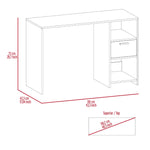 ZUN Light Gray 2-Shelf 1-Drawer Writing Desk B062111637