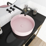 Ceramic Circular Vessel Bathroom Sink Art Sink W99977119