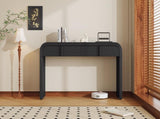 TREXM Modern Console Table with 2 Storage Drawers, Fluted Entryway Table with Rounded Silhouette for N715P196580B