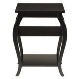Black 2-shelf End Table B062P181375