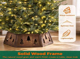 Wooden Christmas Tree Collar for 6/7.5/9 ft Artificial Trees31.5 x 27.5 x 10 Inch Xmas Tree Stand 74721667