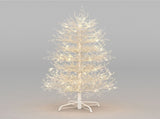 4FT Pre-lit Aspen Fir Artificial Christmas Tree, Hinged Xmas Tree 280 Snow Flocked Branch Tips, 230 61328301