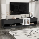 ZUN ON-TREND Sleek and Stylish TV Stand with Perfect Storage Solution, Two-tone Media Console for TVs Up WF311772AAB