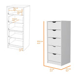Dillon 4 Drawers Dresser, Chest of Drawers with 2 Cabinets B128P148698