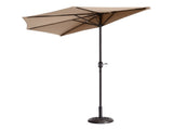 9FT Outdoor Half Patio Umbrella - Balcony Furniture, Beige 19076523