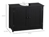 Bathroom Cabinet with 2 Doors and Shelf Bathroom Vanity black-AS Prohibited by 34763174