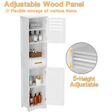 Tall Bathroom Floor Cabinet,Narrow Slim Freestanding Cabinet with 1 Drawer and 2 Doors T3210P293446