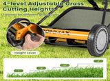 14 Inch Push Lawn Mower with Grass Catcher Bag -Orange 91718380
