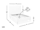 Stockholm Modern Wavy Headboard Platform Bed, Queen, Olive Green Performance Velvet B2719P238204