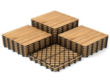 30-Pack Acacia Wood Interlocking Deck Tiles 12"x12" Quick Drainage for Patio Garden Poolside Natural 08436898