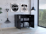 Black Wengue Rectangle Storage Cabinet Base B06280243