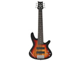 Full Size GIB 6 String H-H Pickup Electric Bass Guitar Bag Strap Pick Connector Wrench Tool Sunset 49547544