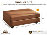 Faux Leather Ottoman to Combine with Single Seater Sofa, 2 Seater Sofa and 3 Seater Sofa, Suitable W1885P469593