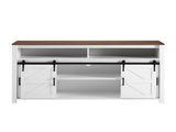 U_STYLE 59.3''Sideboard with Sliding Barn Door and Mesh Panels,Farmhouse Buffet with Open 88179464