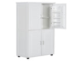 Tall and Wide Bathroom Floor Storage Cabinet, Bathroom Storage Unit, Freestanding Cabinet with 4 86567024