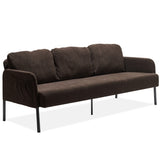 3 Seater Brown Polyester Fabric Sofa, Modern Upholstered Sofa, Comfy Small Couches for Small Space W1164P239082