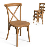 2pcs X- back Garden Plastic Folding Chair Farmhouse Brown 62831755