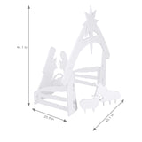 116*53*118cm PVC Nativity Garden Jesus Decoration White 11713425