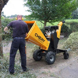 6'' Inch 420cc 15hp Pull Start Gas Powered 4-Wheels Wood Chipper Shredder Mulcher with Towbar/Stop W2089P218632