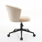 ZUN Home Office Chair, Velvet Fabric Swivel Flower Shape Computer Desk Chair for Home Office or Bedroom W2725P190511