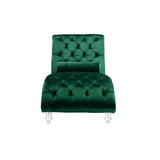 COOMORE Velvet Chaise Lounge Indoor,Button-Tufted Upholstered Chaise Lounge Chair with Pillow for W39538677