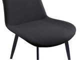 Black PU Leather Dining Chair with Metal Legs, Modern Upholstered Chair Set of 4 for Kitchen, W5815P476448