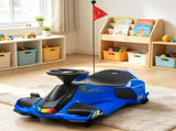 12V Blue Kids Electric Drift Go Kart Slow Start, Music, Colorful Lights, as Trendy Gift for Boys 38702003