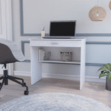 ZUN Kaylor Storage Desk, Modern Design with Drawer and Shelf B200P176188