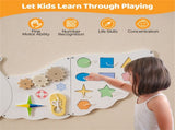 11-in-1 Montessori Owl Activity Wall - STEM Sensory Busy Board with Magnetic Whiteboard, 3 Years 70935109