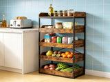5-Tier Industrial Storage Rack with 4 Drawers, Metal & Engineered Wood Kitchen Pantry Organizer with 70599120