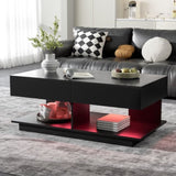 41.3''-76.7'' Extendable Coffee Table, Efficient Central Coffee Table with Multiple Storage 14901524
