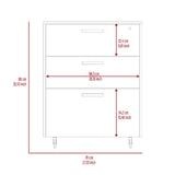 Medford 3-Drawer Rectangle Chest with Caster Black Wengue B06280346