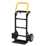 Hand Truck Dual Purpose 2 Wheel Dolly Cart and 4 Wheel Push Cart with Swivel Wheels 330 Lbs Capacity W22758805