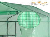 143x143x195cm Black Iron Pipe Steeple With 8 Pieces Grid Flower Stand With Zipper Rolling Door PE 99313984