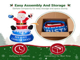 4.8FT Rotating Sitting Santa Inflatable, 4 LED Lights, 210D Polyester Christmas Decor, US Plug 93001971