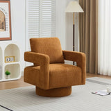 29.13" W Square Swivel Accent Chair, Modern Rotating Arm Chair with Open Back,360 Degree Rotation, W1852P211990