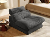 Minimalist Accent Chair with Solid Wood Frame, Soft Medium-Firm Chenille Upholstery, Ideal for W3820P540934