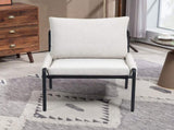 Modern Accent Lounge Chair with Braided Upholstery and Metal Frame, Comfortable Armchair for Living 89231401