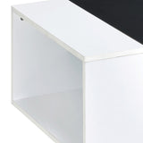 ZUN White and Black Coffee Table with Storage B062P181386