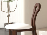 Dining Chairs Set of 2, Key-design Home Chairs, PU Leather Solid Wooden Dining Chairs with White 57256299