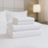 4-Piece Queen Luxury Cotton Sheet Set, White B035P437458